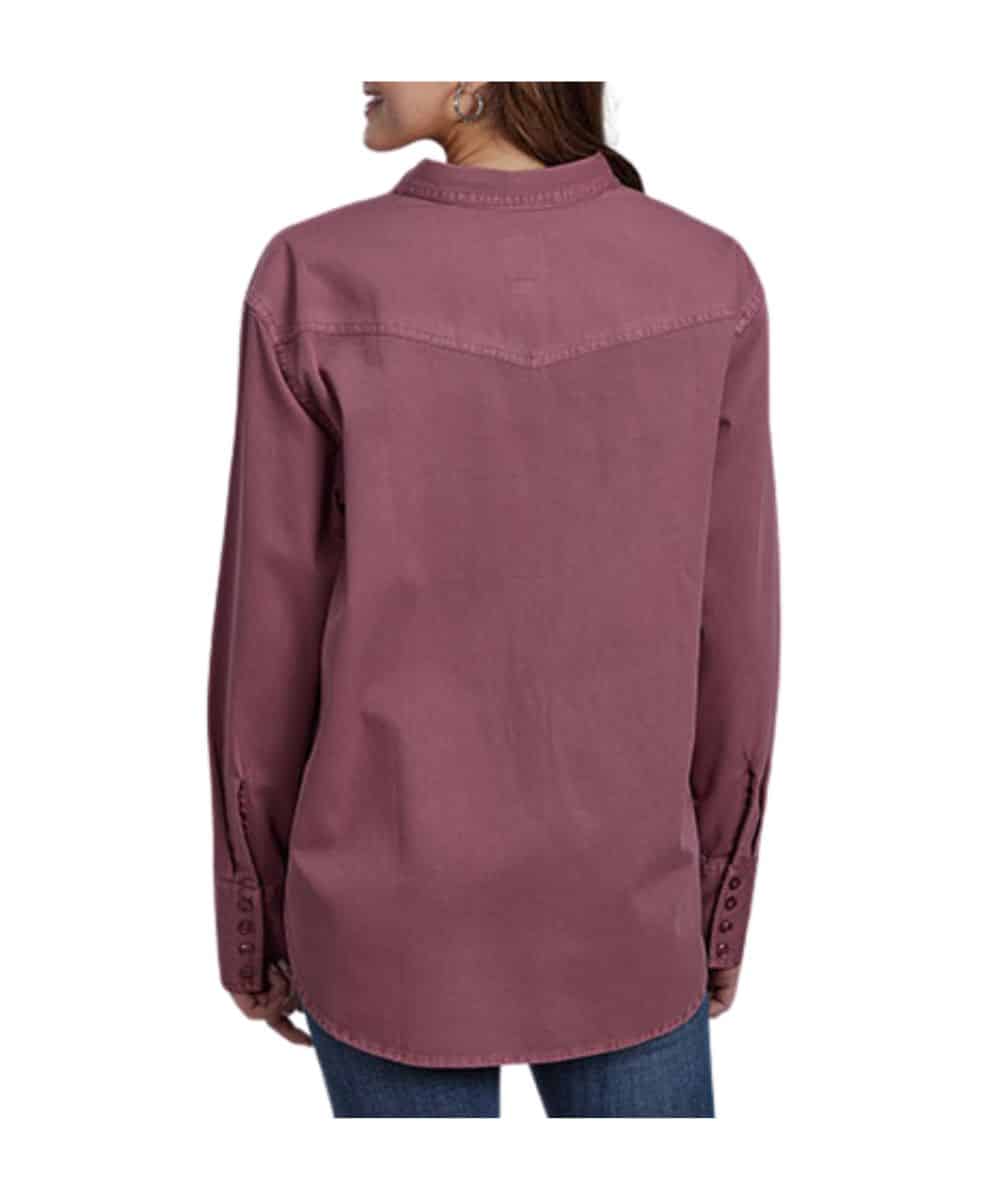 Roper Womens Twill Shacket Wine
