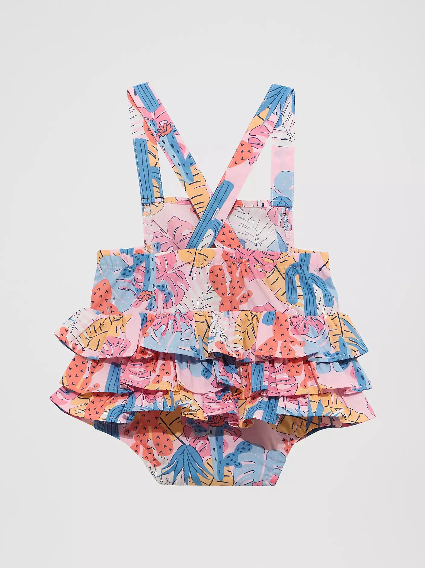 Wrangler Baby Girl Pink Cacti Ruffle Bodysuit