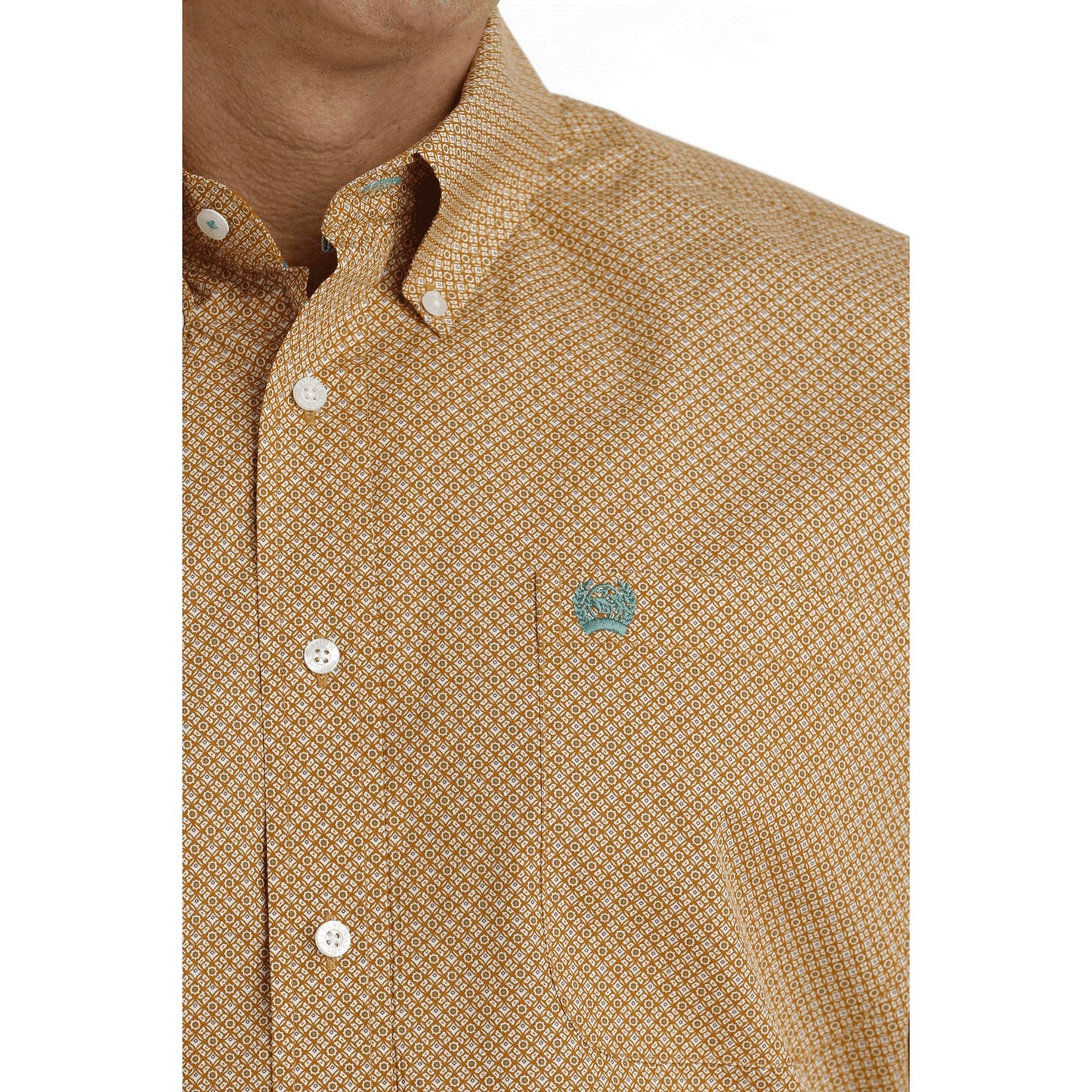 Cinch Men's Rust Geo Print Shirt