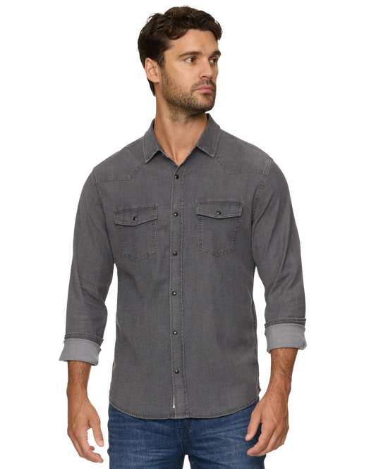 F&A Sacramento Grey Chambray Shirt