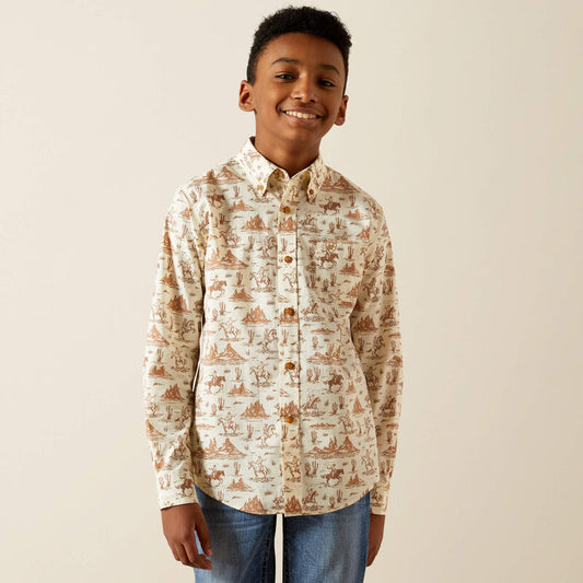 Ariat Boys Saint Cream Shirt - Petticoat Junction