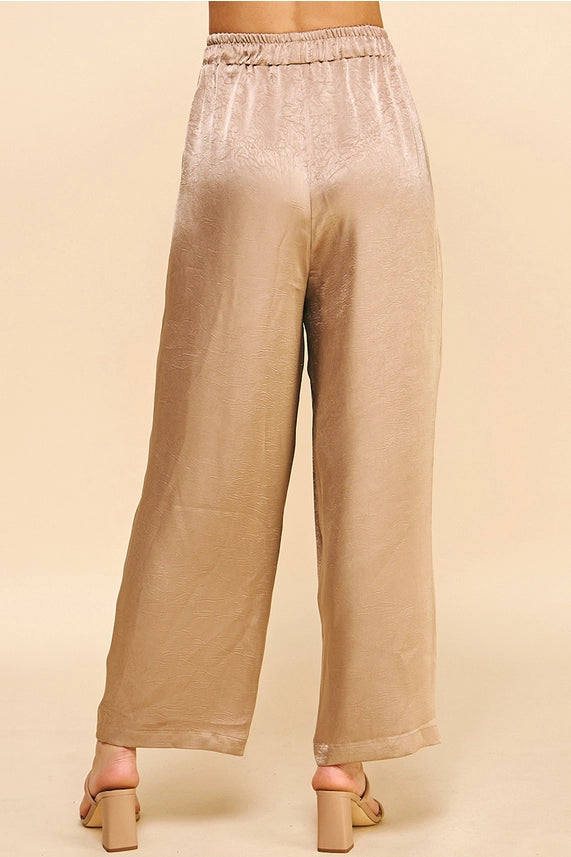 Pinch Taupe Satin Pants Taupe