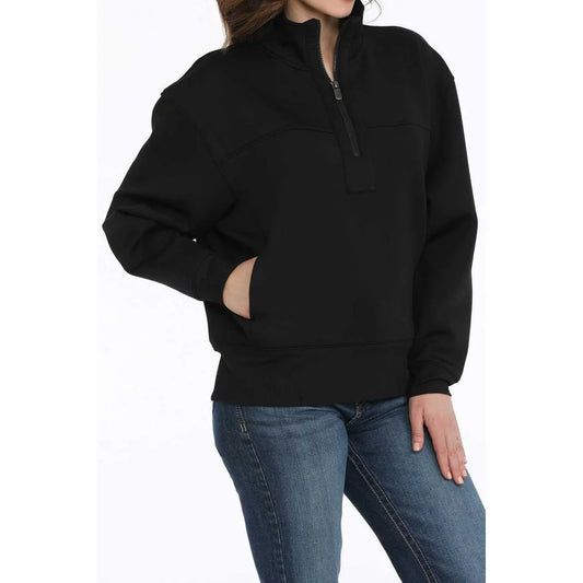 Cinch Black Quarter Zip Pullover