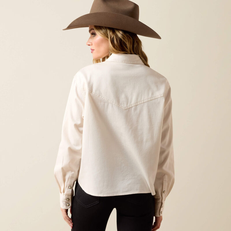 Ariat Asheville Snap Shirt Cream - Petticoat Junction