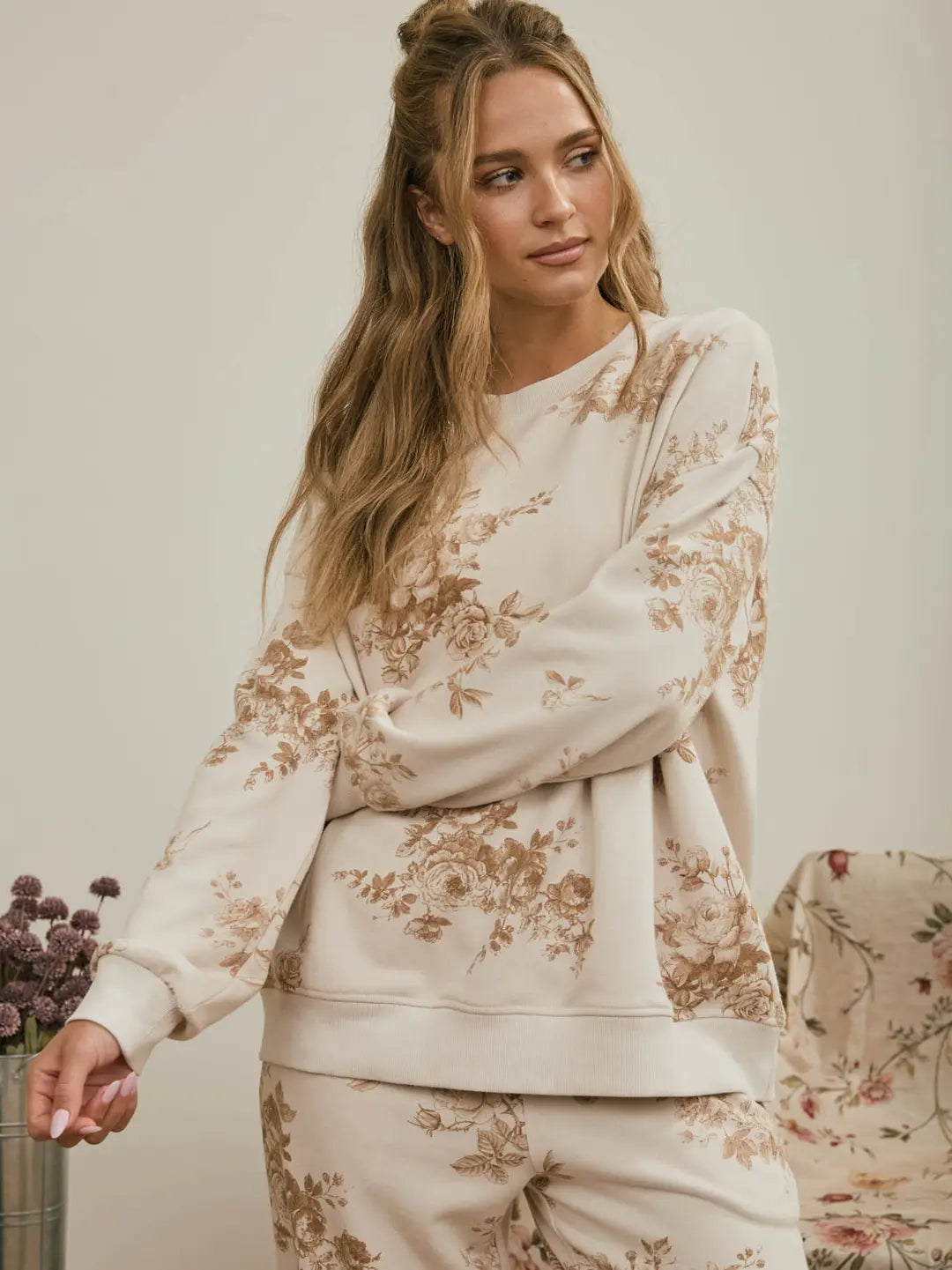 Blu Pepper Floral Toile Lounge Set