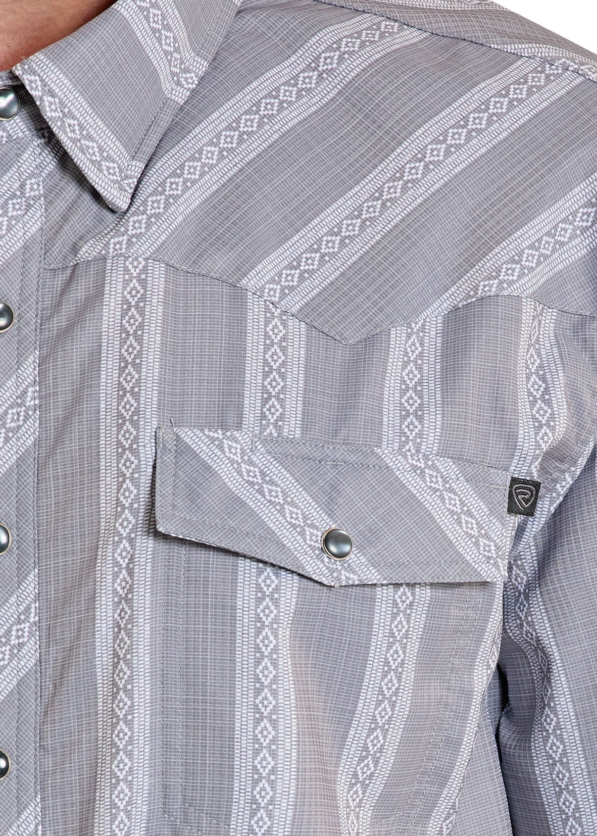 R&R Tek Western Classic Dobby Stripe SS Shirt