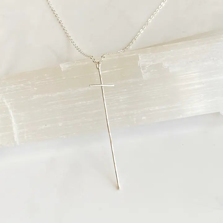 BBJ Modern Cross Necklace Sterling Silver