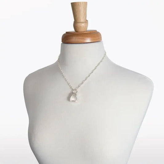UE-Cheyenne Western Stirrup Necklace Silver