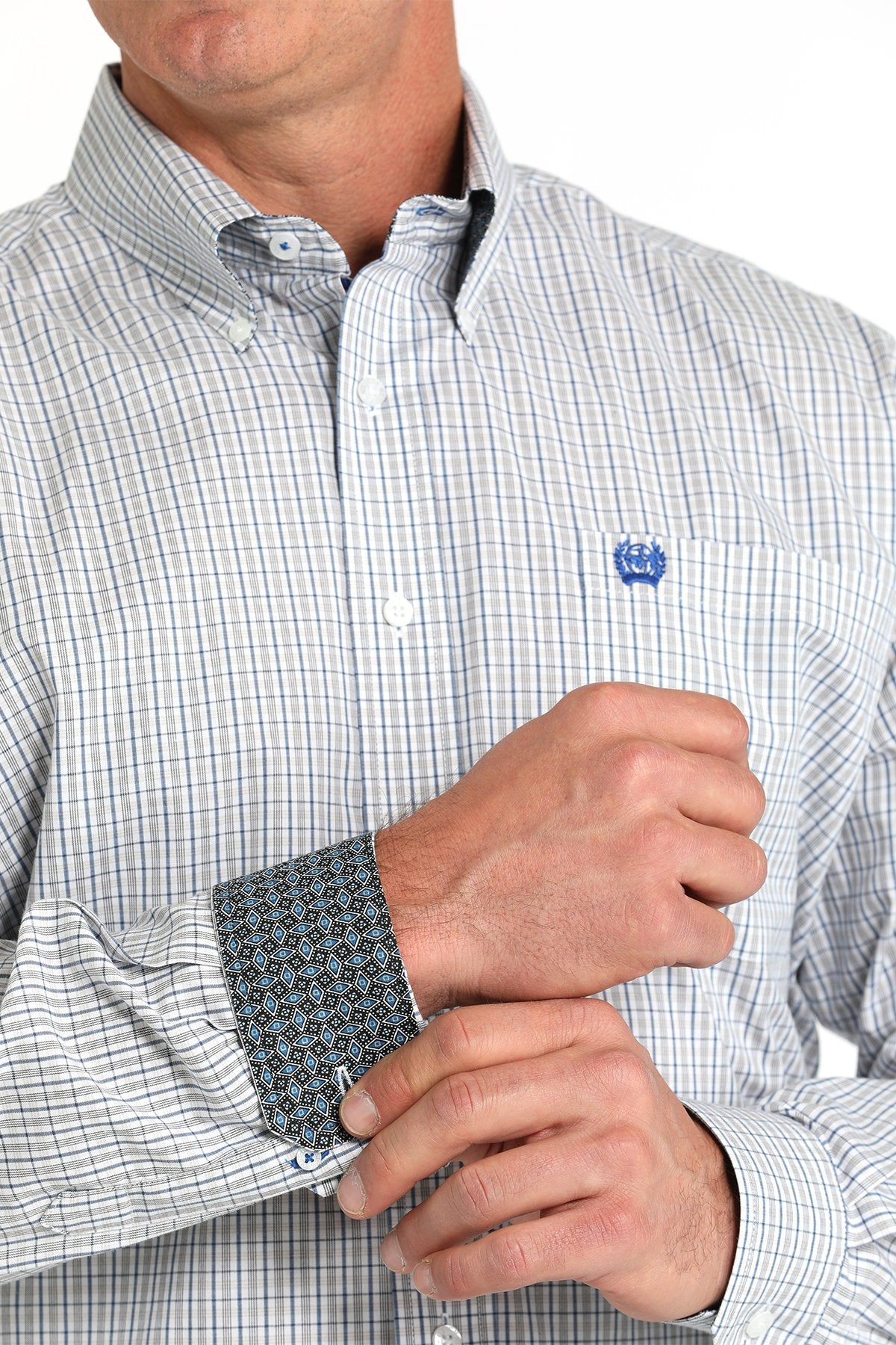 Cinch Blue/Grey Small Plaid