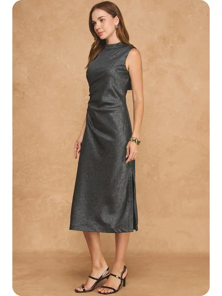 Strut&Bolt Snake Print Ruched Dress
