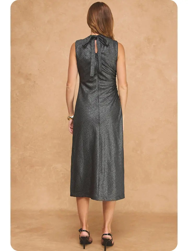 Strut&Bolt Snake Print Ruched Dress