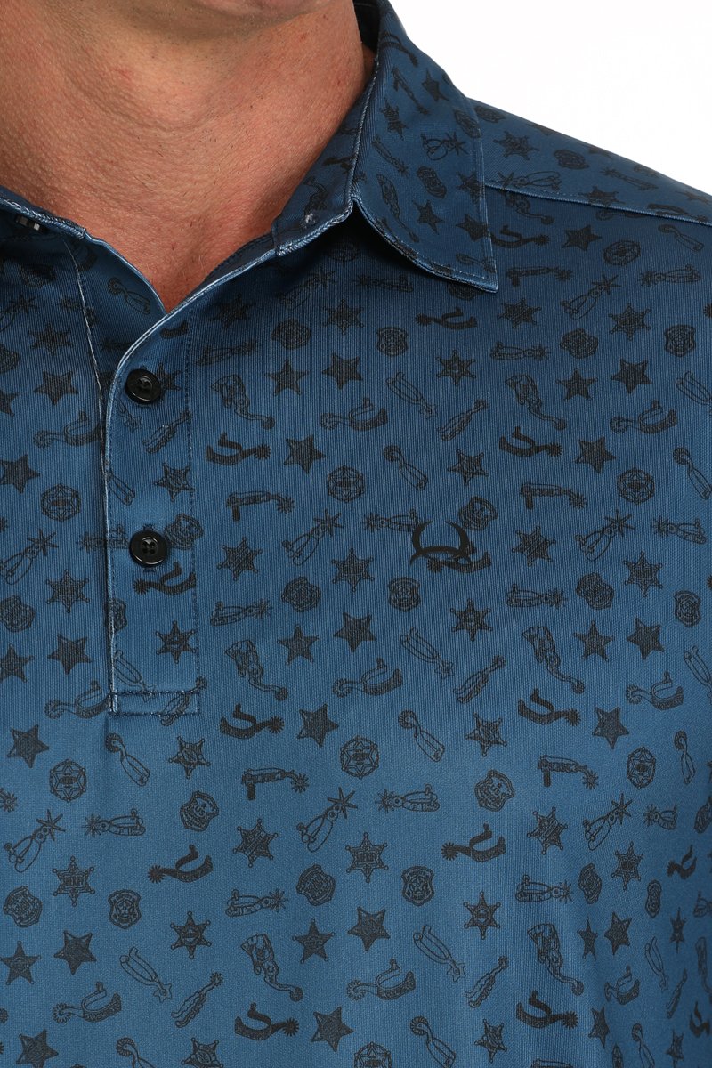 Cinch Blue Spur Polo