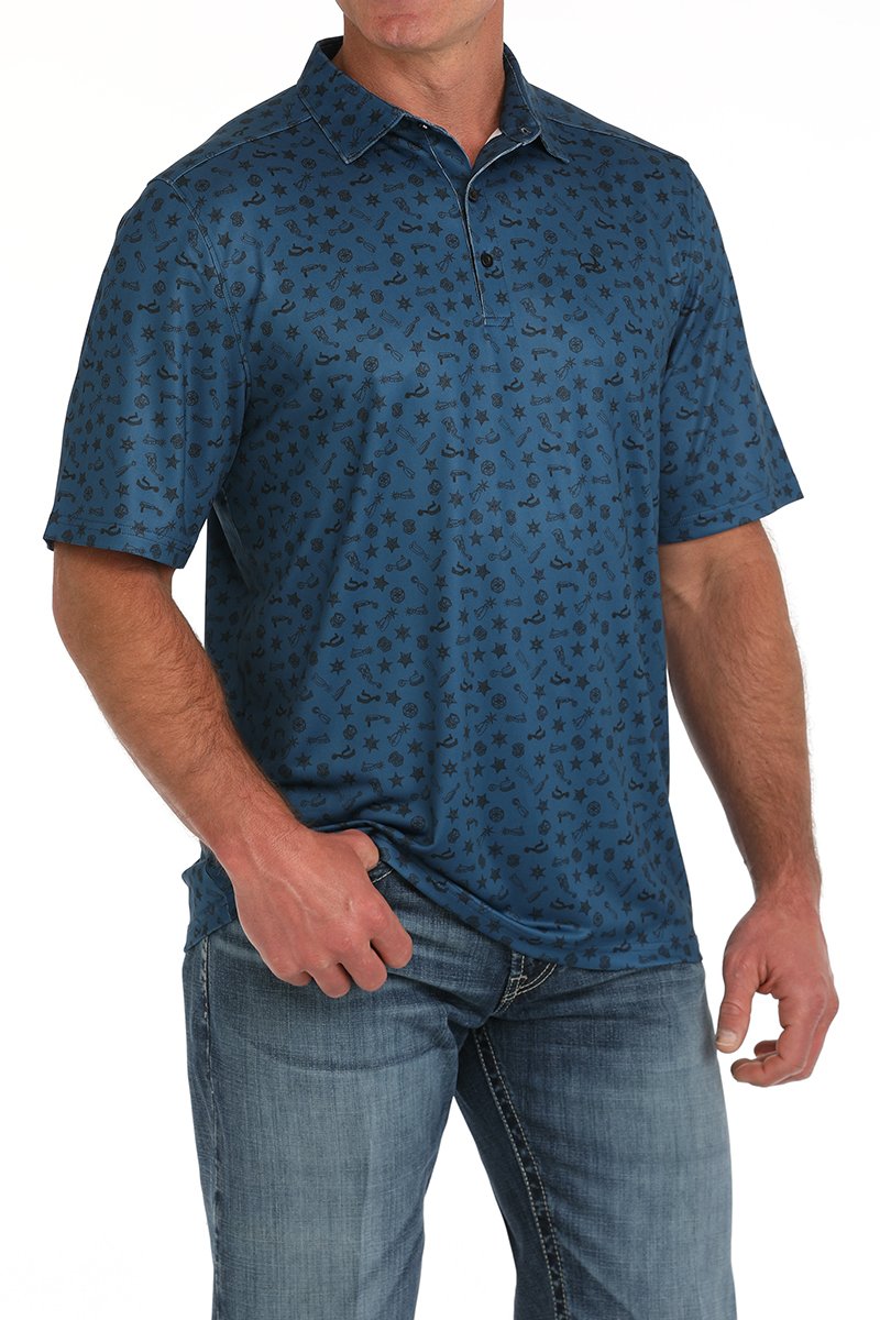 Cinch Blue Spur Polo