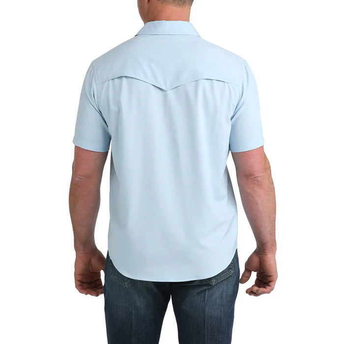 Cinch Short Sleeve Lt Blue Camp Shirt