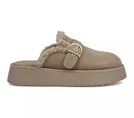 MIA Sugary Shearling Platform Mule