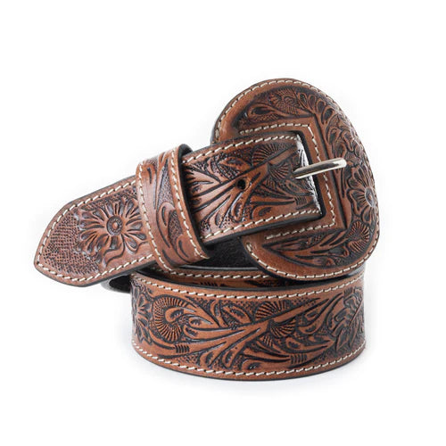 Myra Talon High Desert Tooled Brown Belt