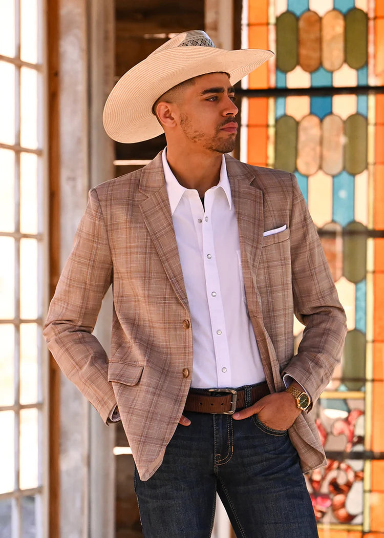 Rock&Roll Tan Plaid Sports Coat