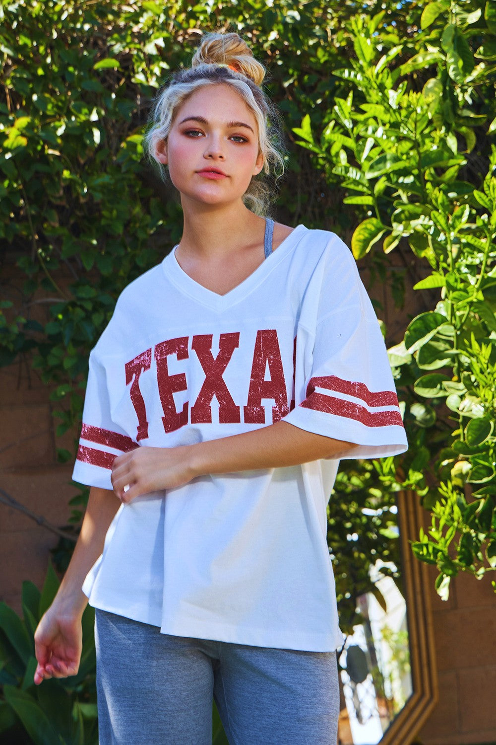 BL Texas Football V-neck Top