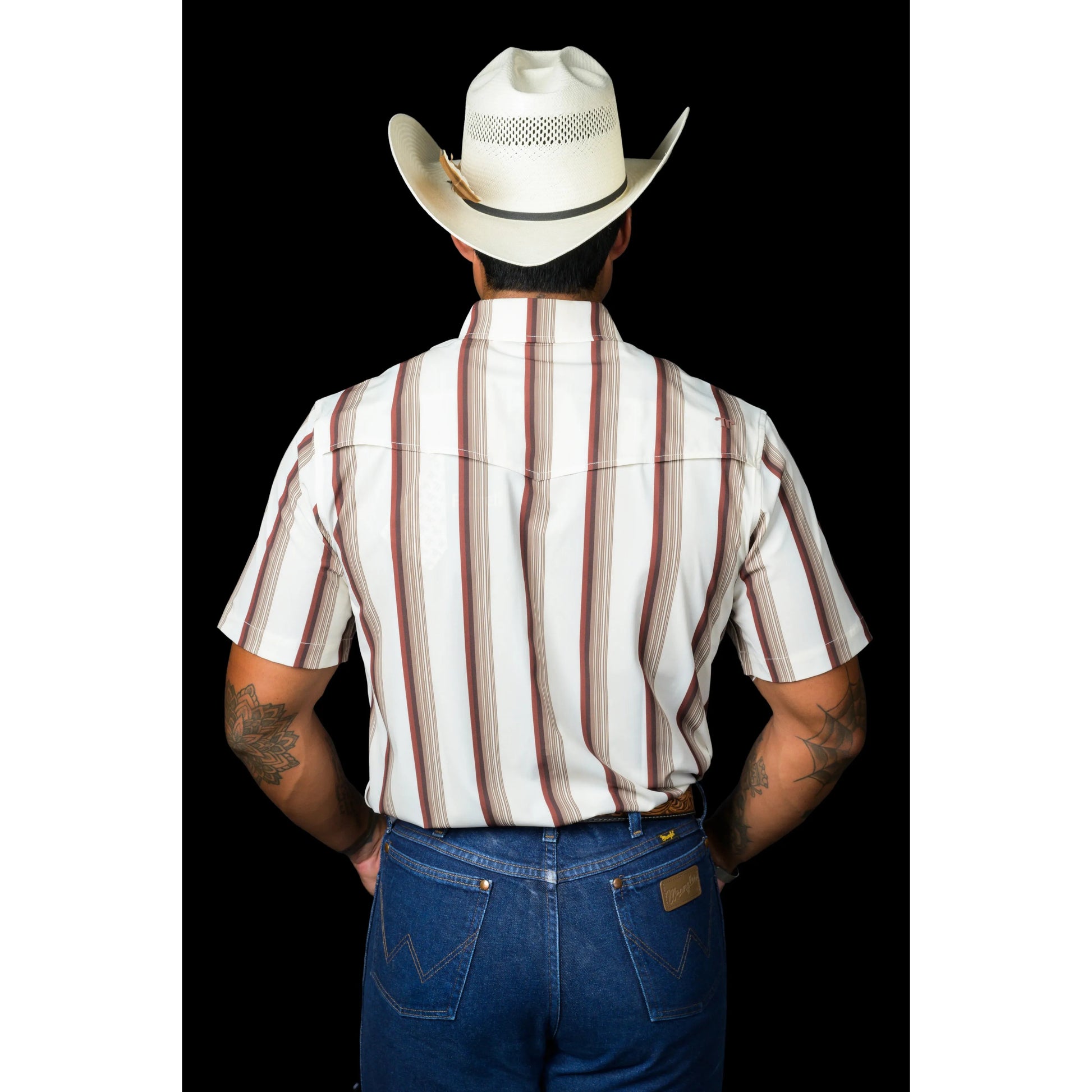 Ferrell Tristan Short Sleeve Snap Brown - Petticoat Junction