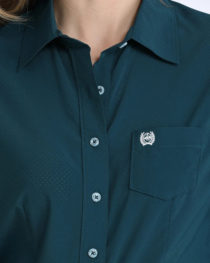 Cinch Womens Turq Arenaflex Shirt