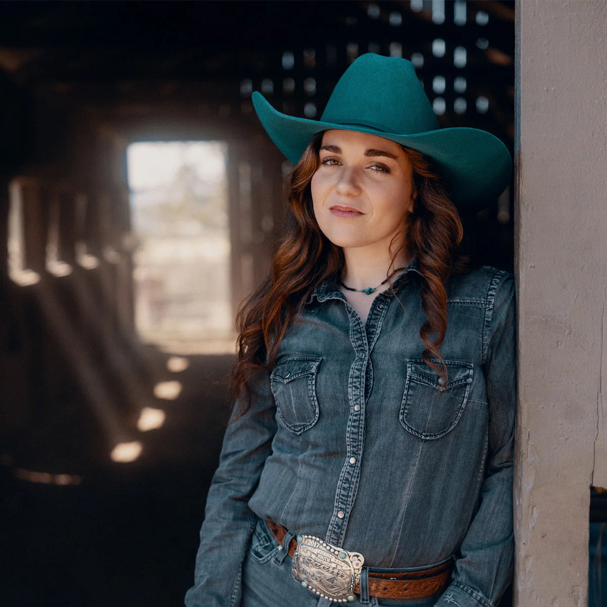 Charlie1Horse Cowgirl Hat Turquoise