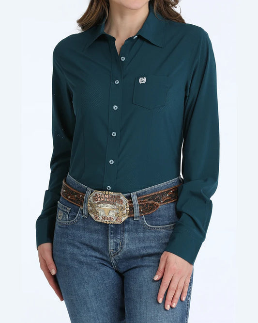 Cinch Womens Turq Arenaflex Shirt