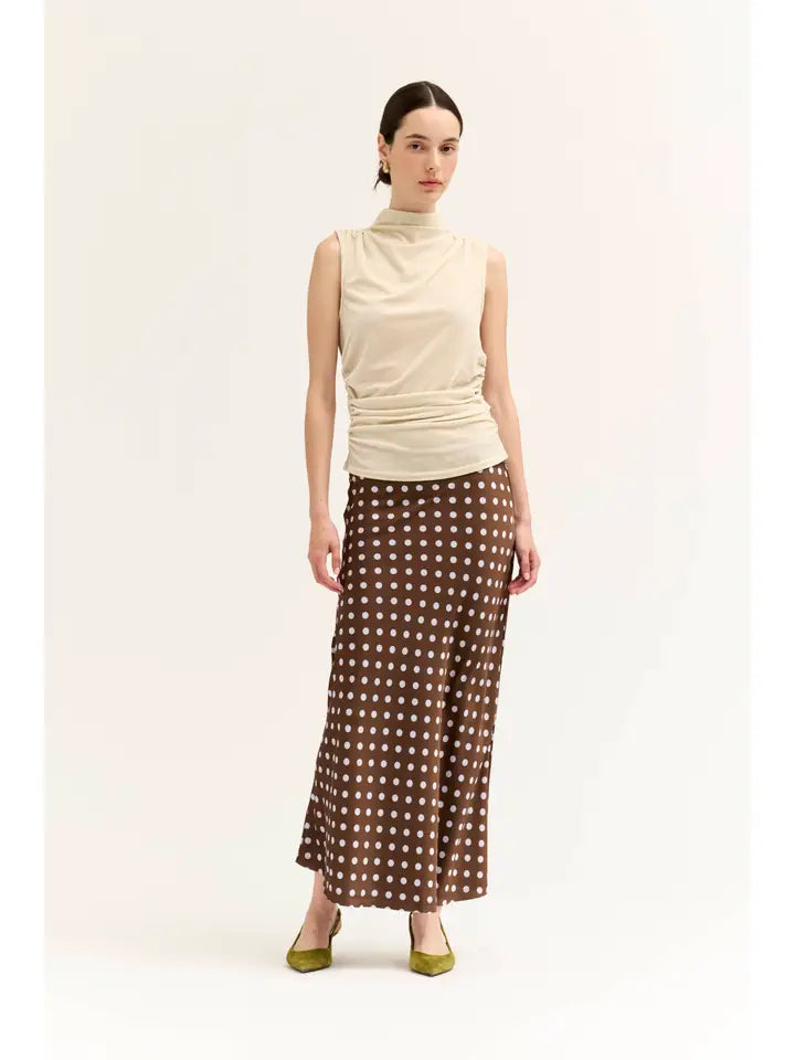 G&G Ivory Velvet Sleeveless Top