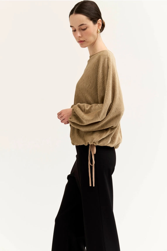 G&G Crinkle Velvet Blouse