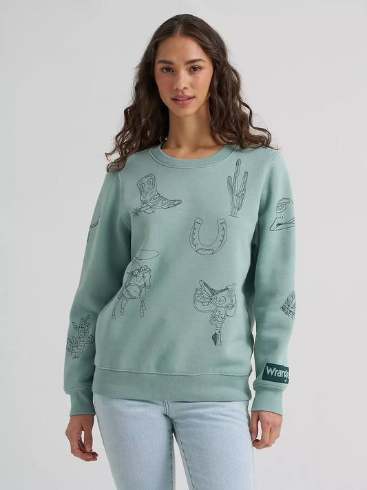 Wrangler Western Print Sweatshirt