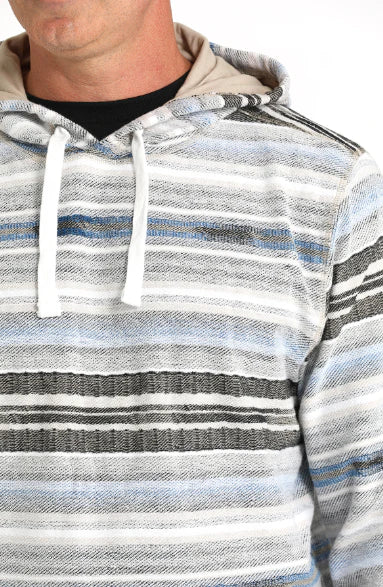 Cinch White Multi Stripe Pullover