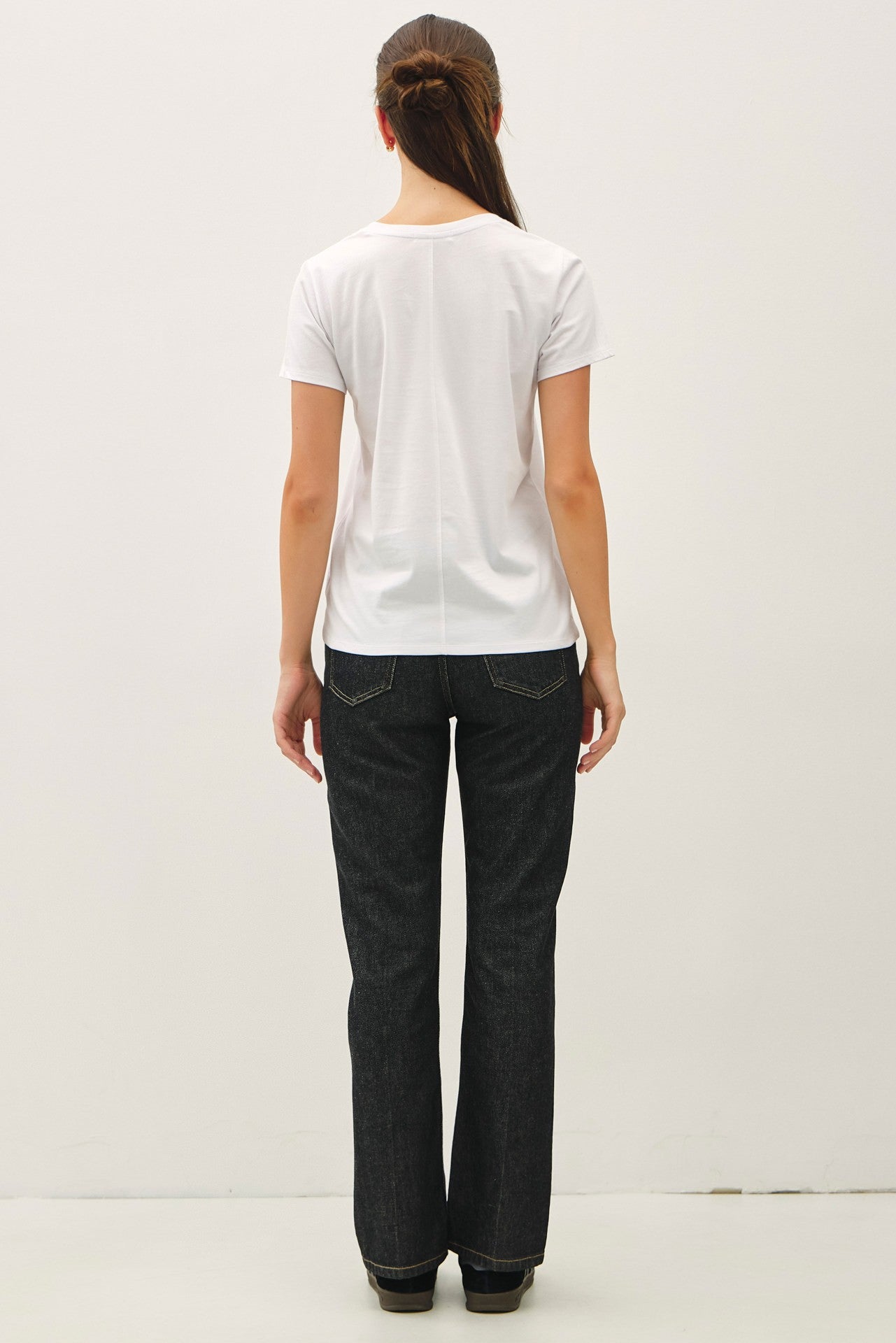 Be Cool Cotton Jersey V-neck T-shirt White