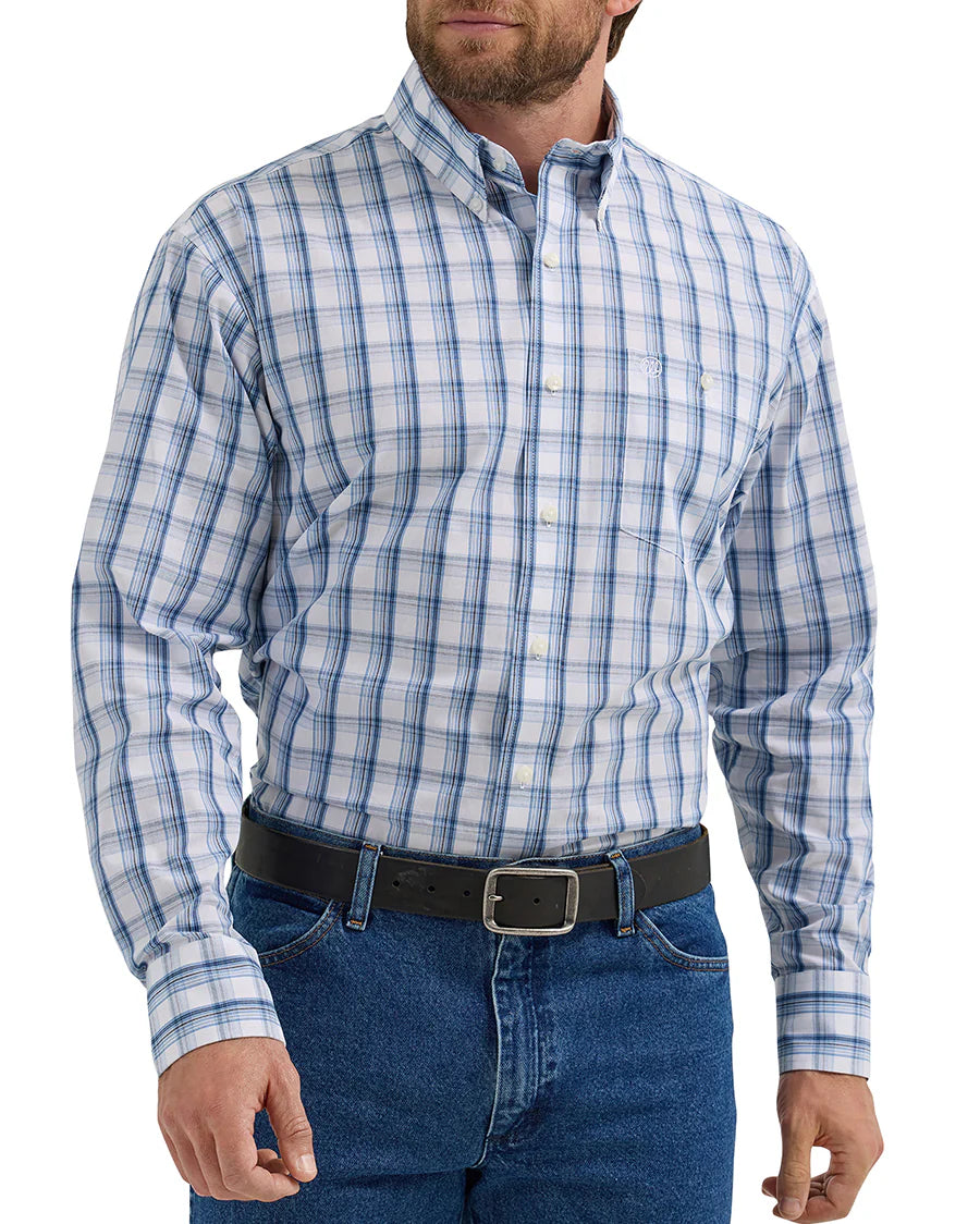 Wrangler Men's Classic Blue Plaid