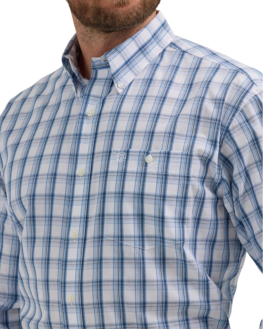 Wrangler Men's Classic Blue Plaid