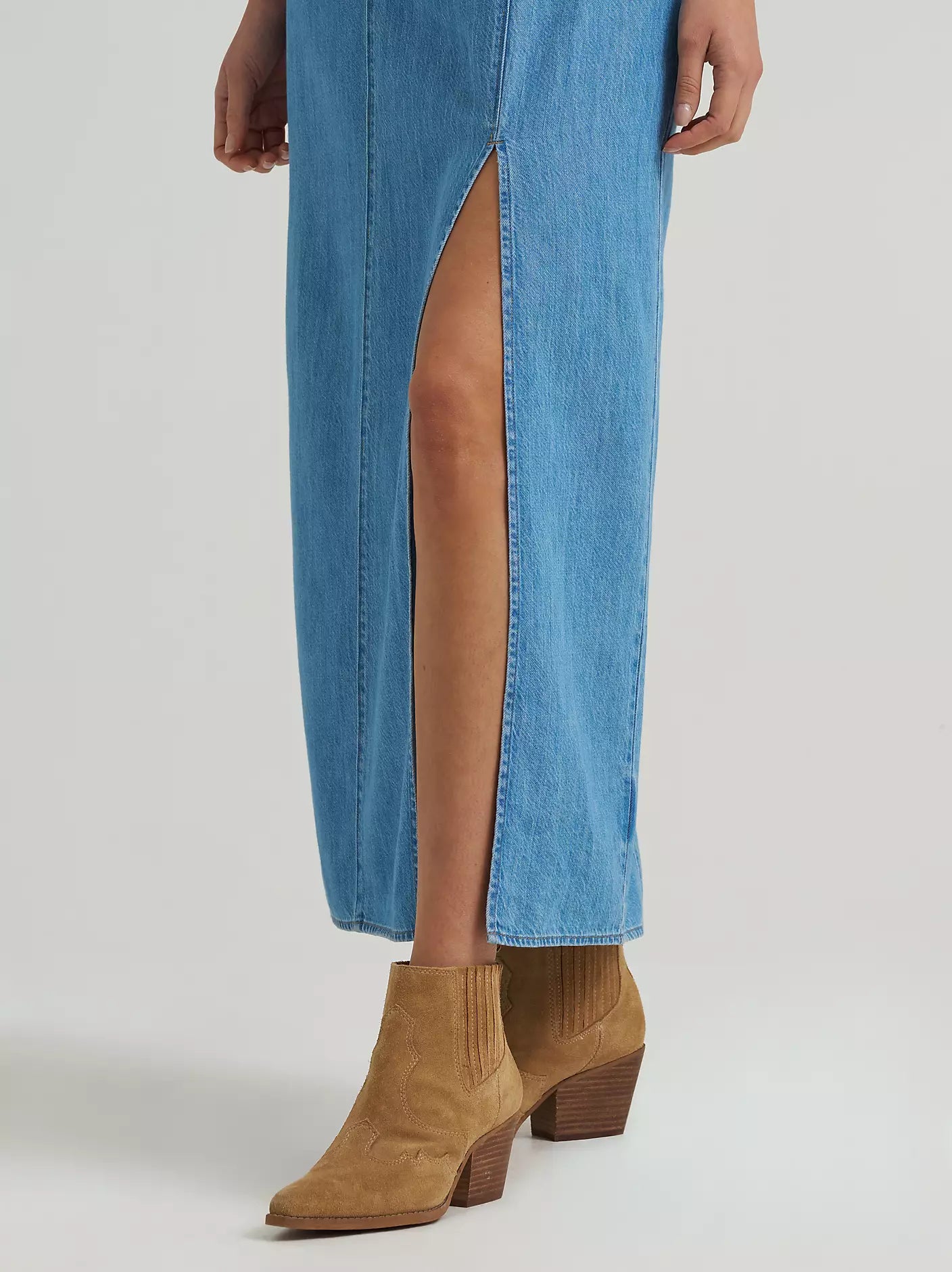 Wrangler Denim Slit Maxi Dress