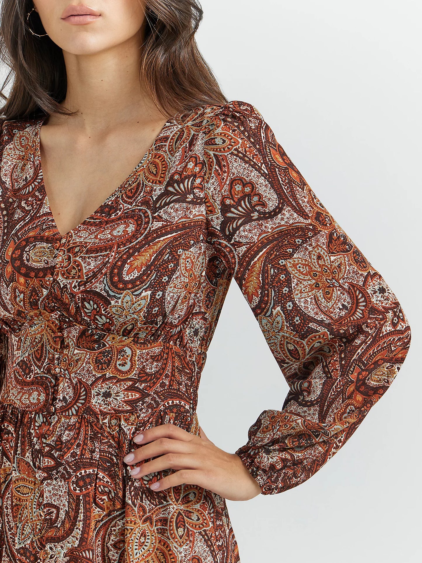 Wrangler Burgundy Paisley Dress