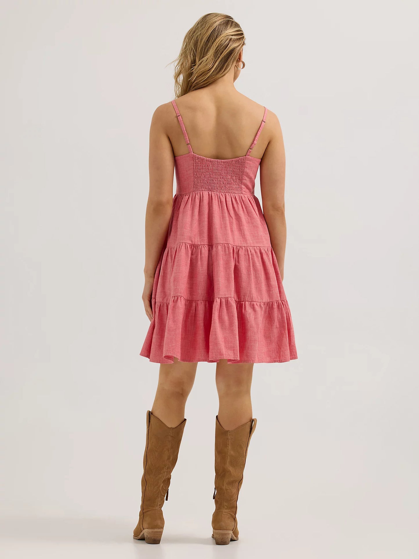 Wrangler Red Strappy Tiered Dress