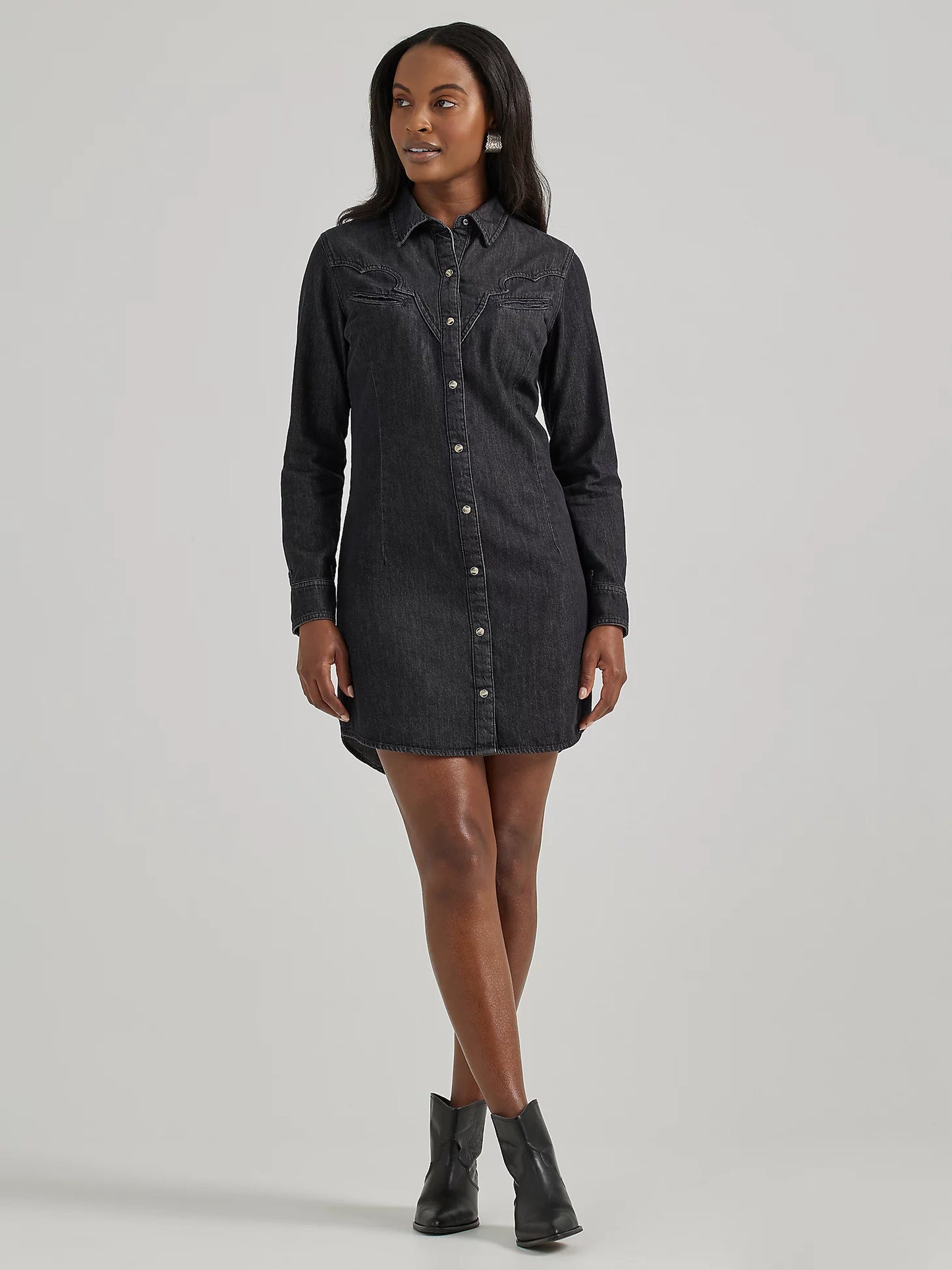 Wrangler Black Denim Yoke Dress