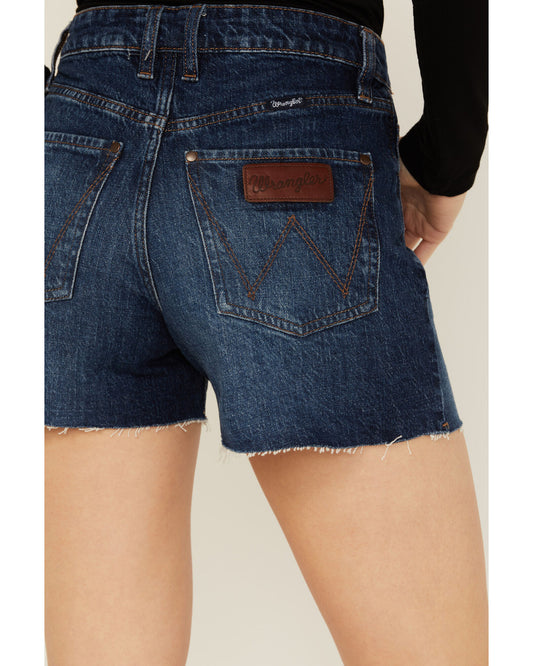 Wrangler Bailey's High Rise Dk Wash Shorts