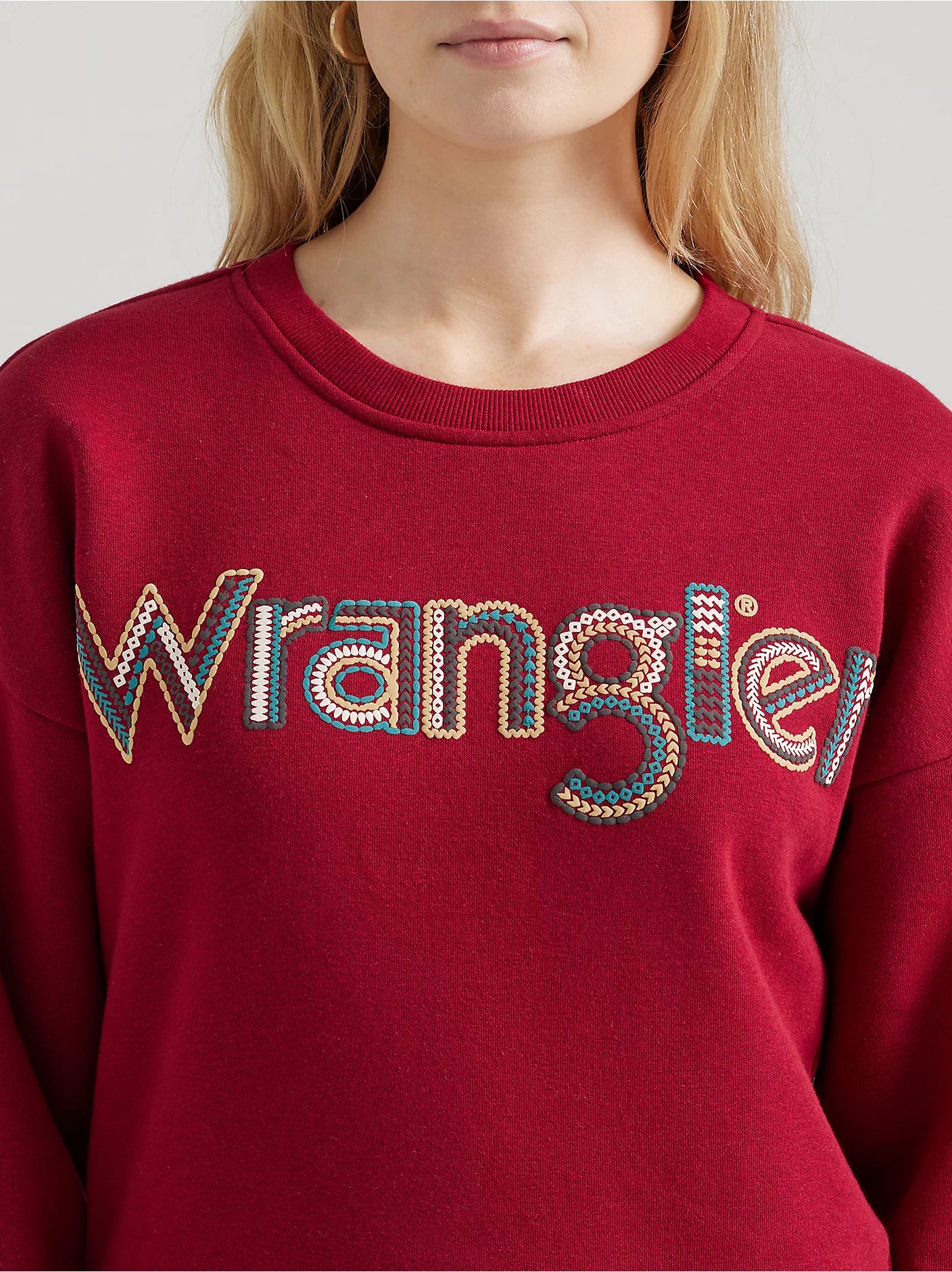 Wrangler Logo Pullover Red