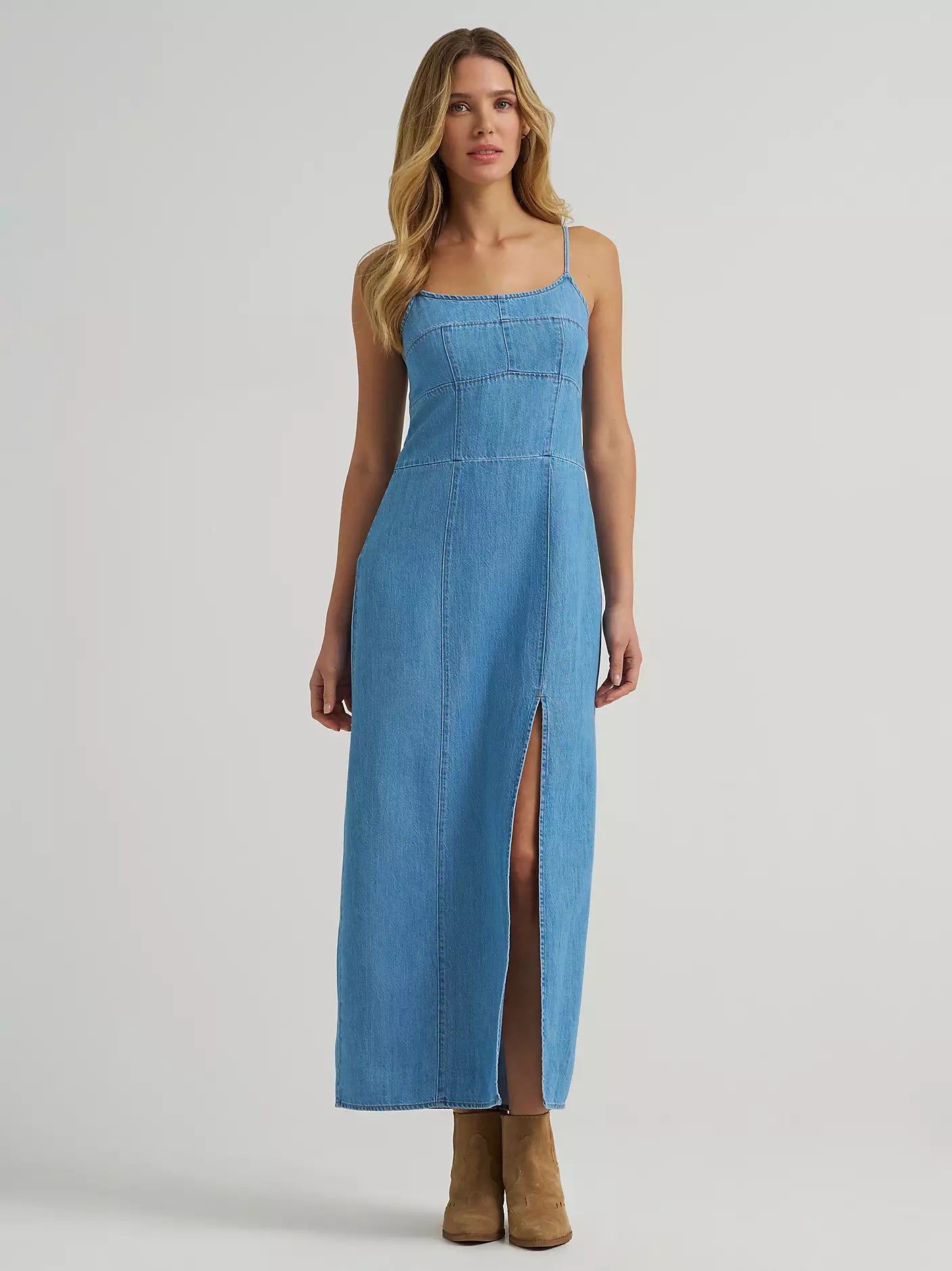 Wrangler Denim Slit Maxi Dress
