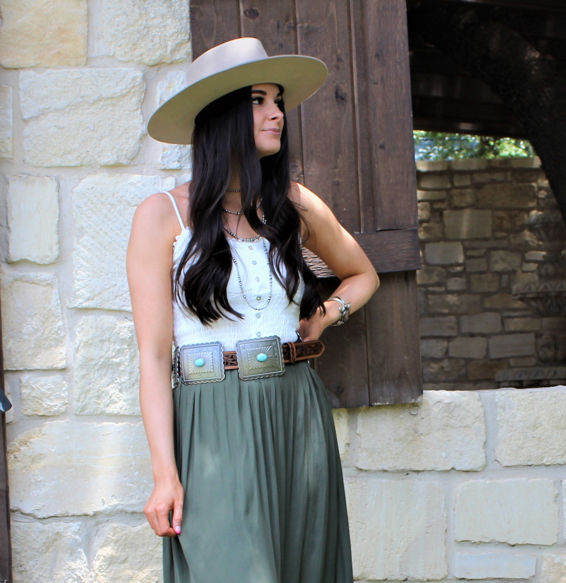 M&F Western Leather Concho Belt