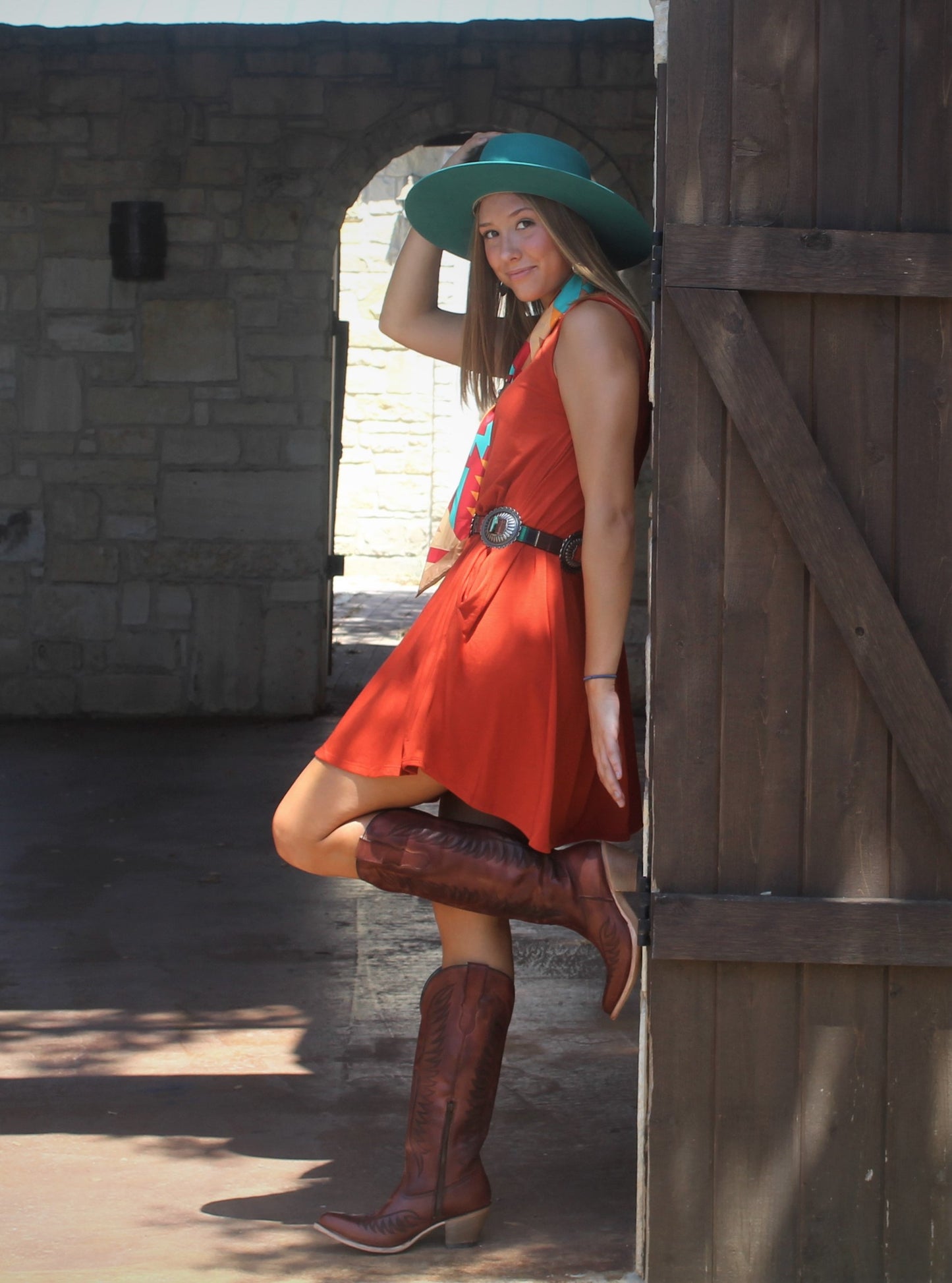 Wild Rose Turquoise Chaparral - Petticoat Junction