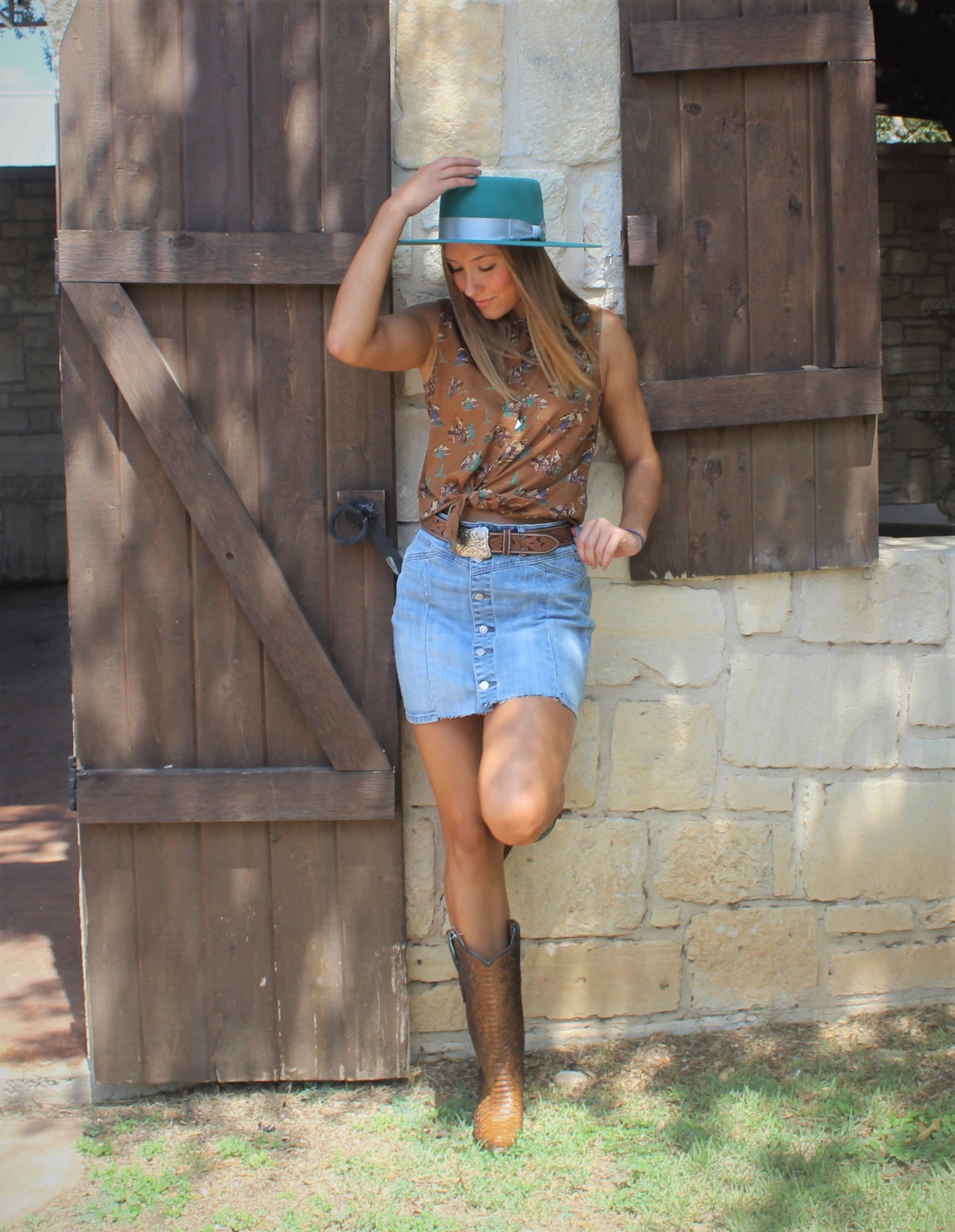 Corral Tan Full Python Boot - Petticoat Junction