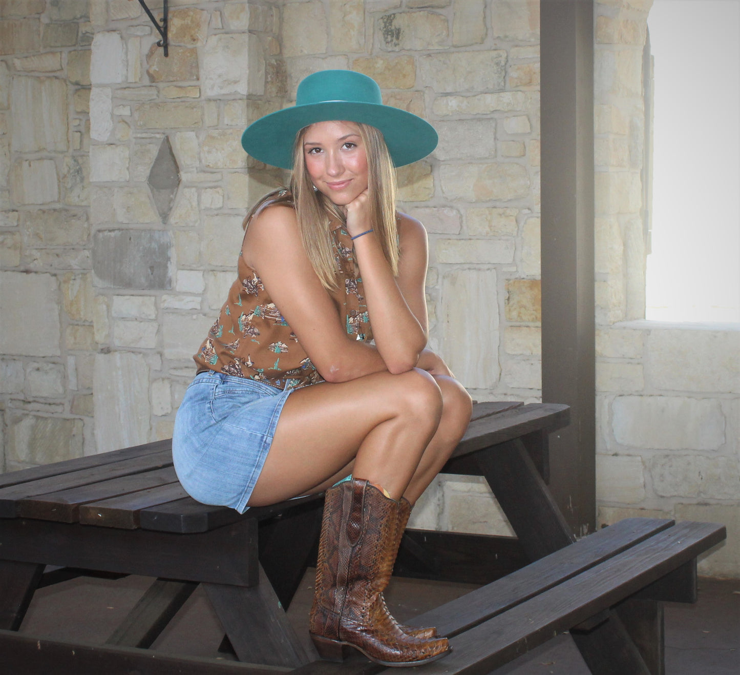 Corral Tan Full Python Boot - Petticoat Junction