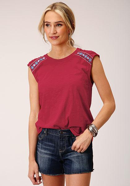Roper Embroidered Sleeveless Top