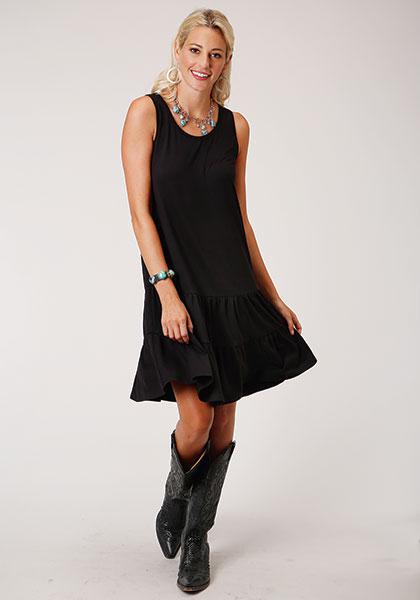 Roper Black Jersey Knit Dress