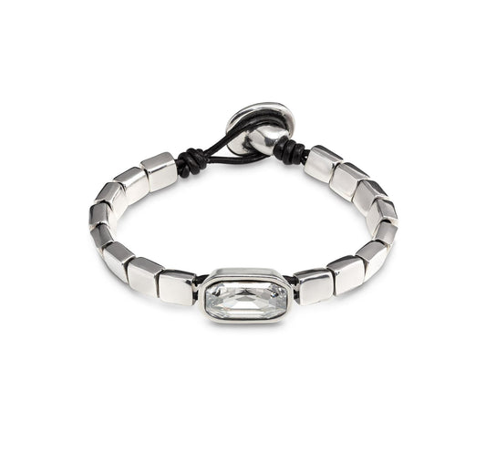 Unode50 Anaconda Bracelet Clear Stone