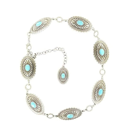 Ariat Oval Turquoise Stone Concho Belt
