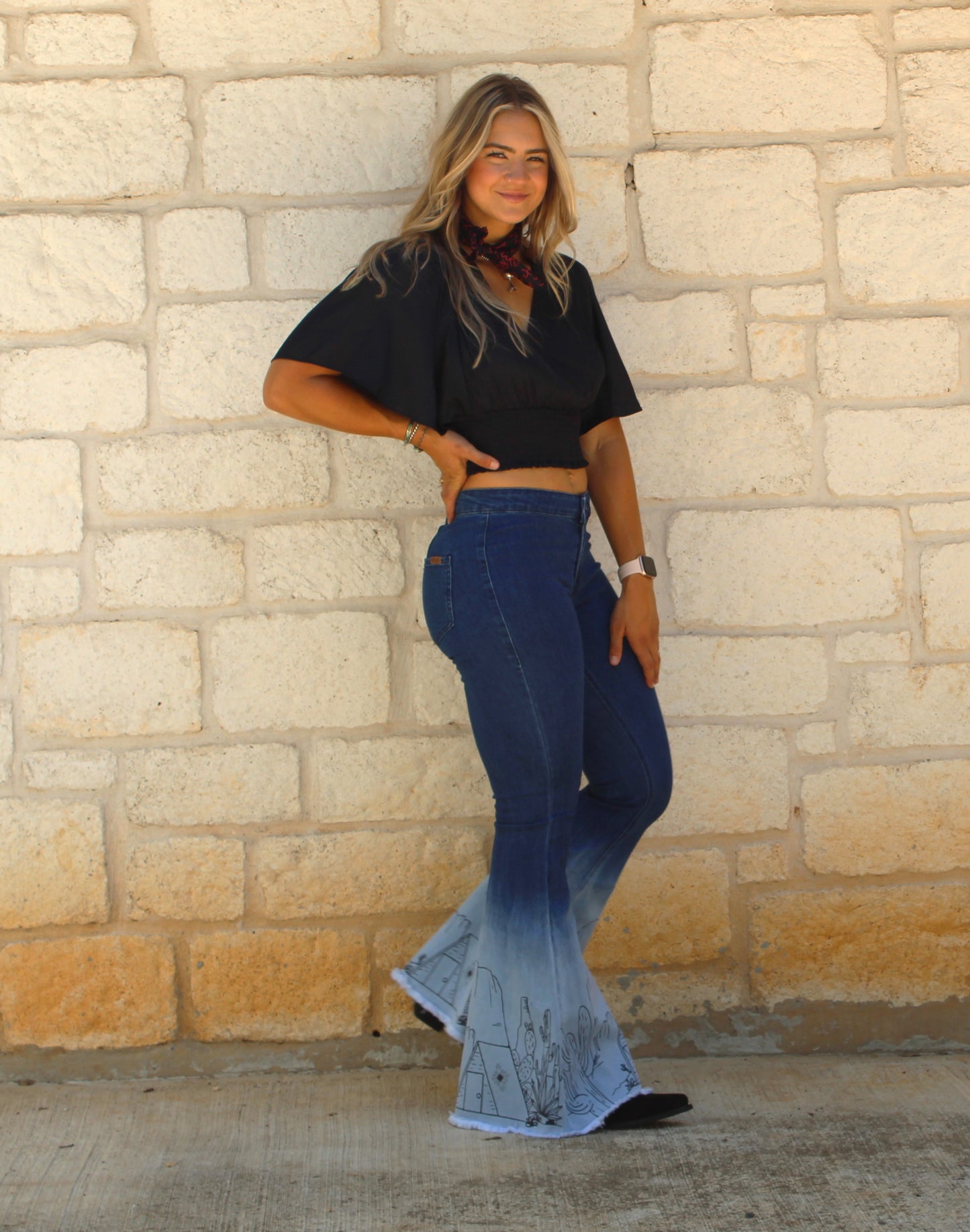 Rock&Roll Ombre Dip Dye Button Bell