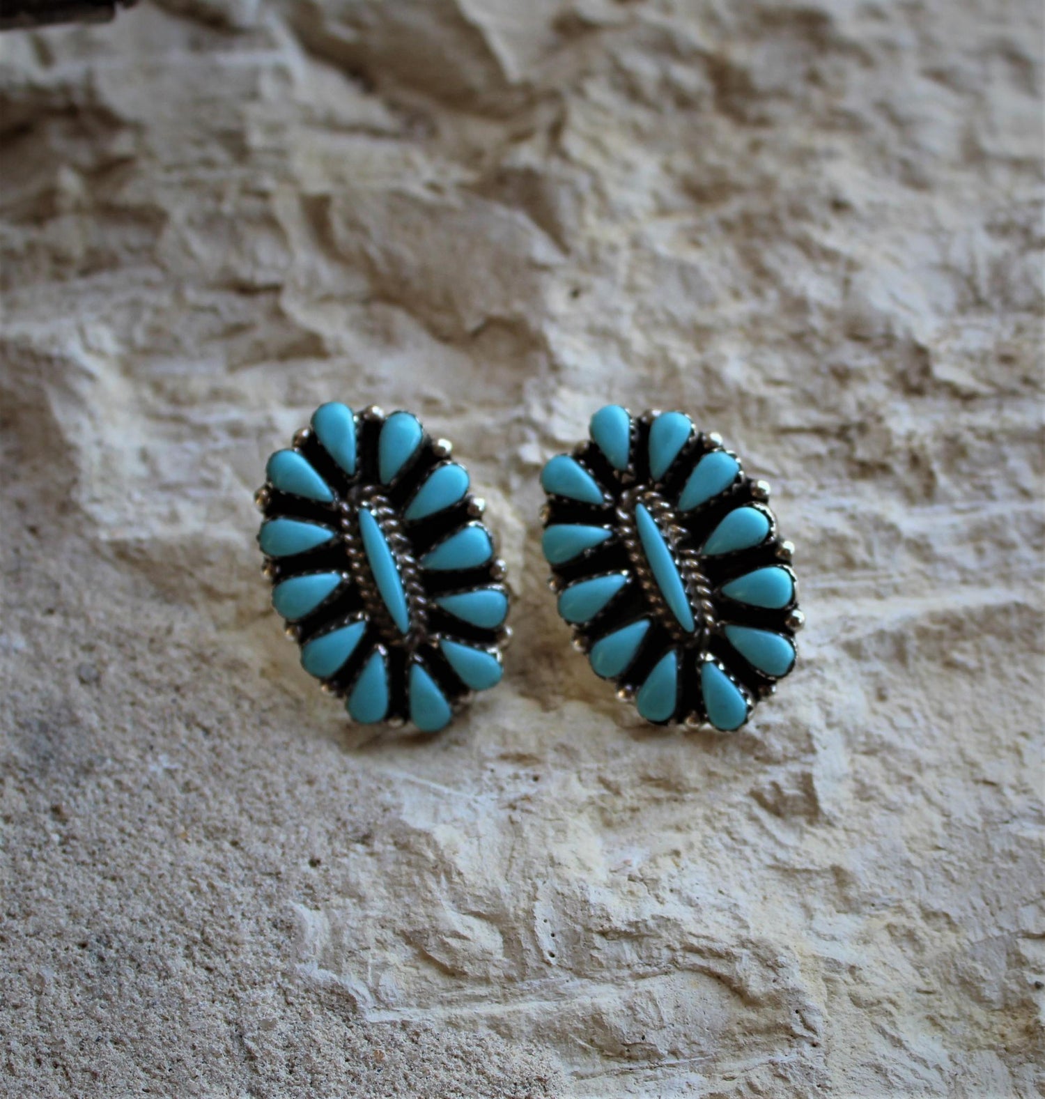PN Turquoise Cluster Earrings